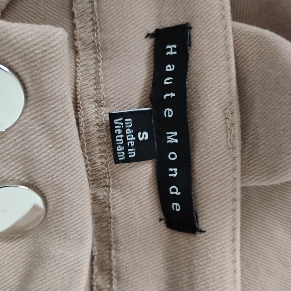 Haute Monde Tan Skinny Pants - Picture 4 of 5